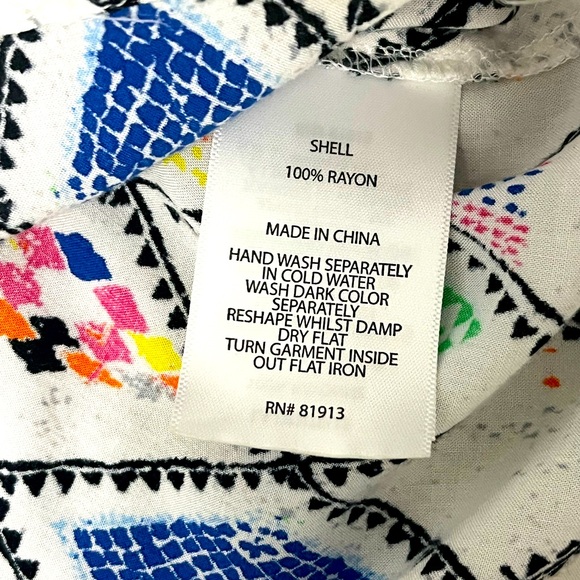 Plenty by Tracy Reese - Diamond pattern Hi Lo sleeveless top - size small - Picture 7 of 7